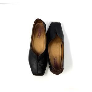 Pikolinos Gandia Square Toe Black and Brown Black Heel Shoes Size 38 US 7.5